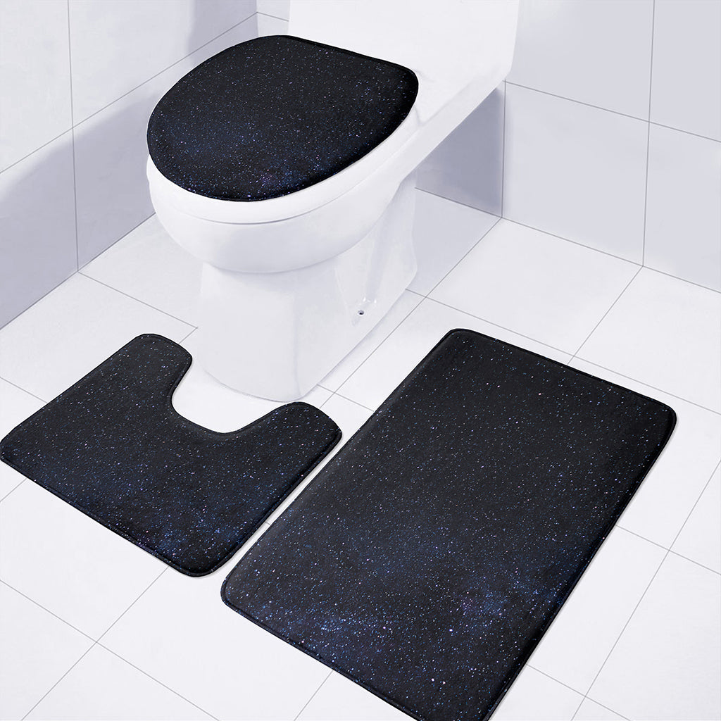 Dark Space Print 3 Piece Bath Mat Set