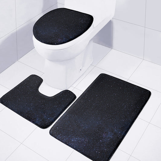 Dark Space Print 3 Piece Bath Mat Set