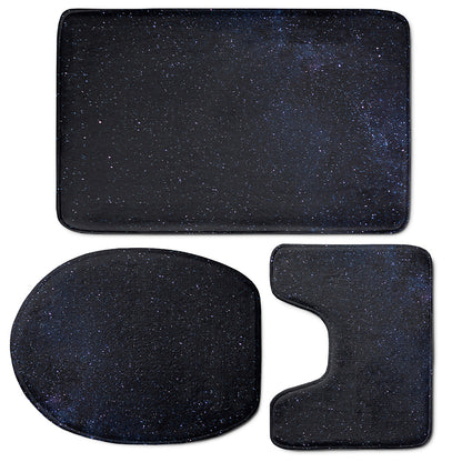 Dark Space Print 3 Piece Bath Mat Set