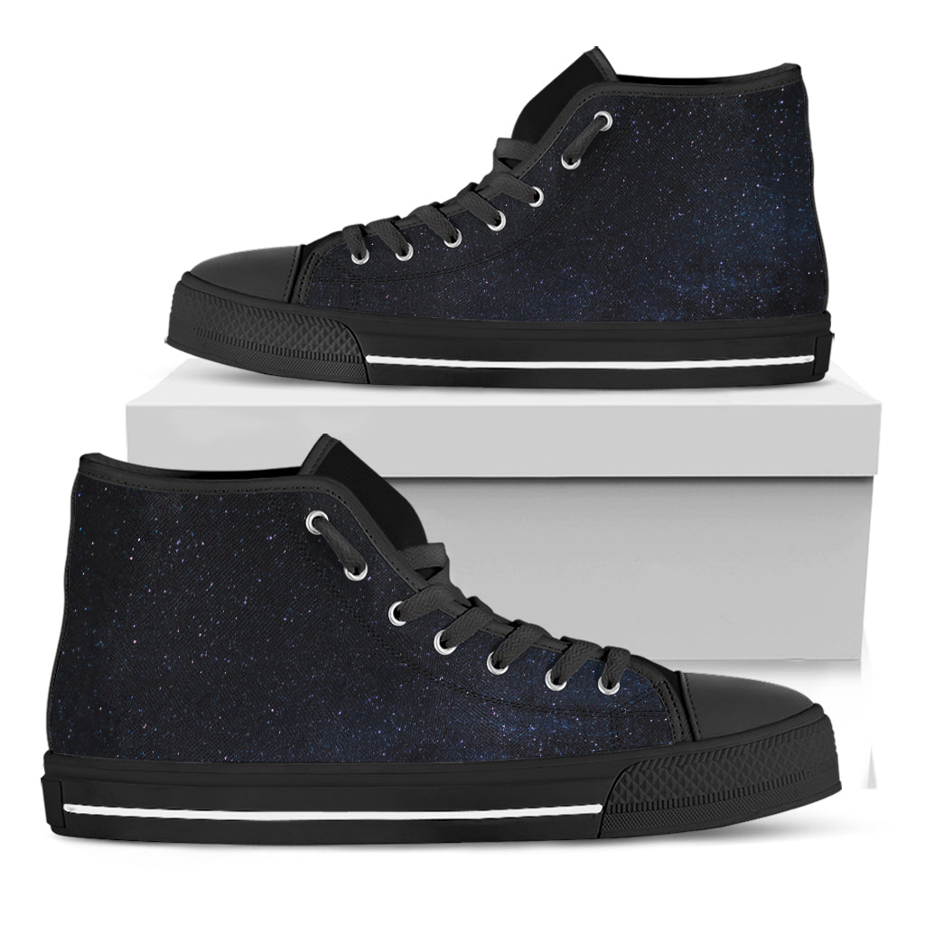 Dark Space Print Black High Top Shoes