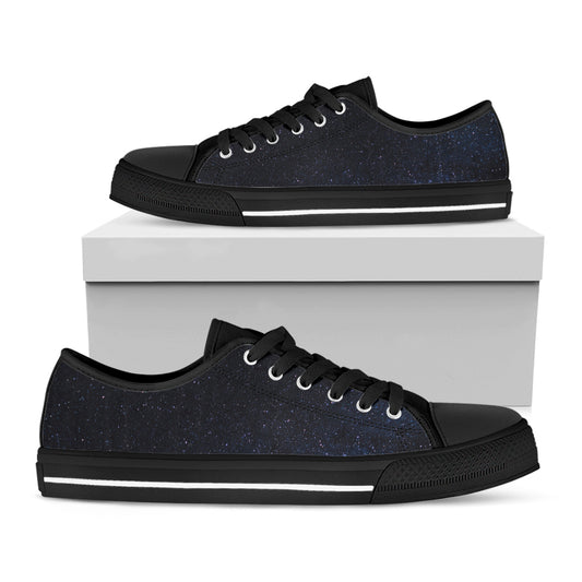 Dark Space Print Black Low Top Shoes