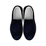 Dark Space Print Black Slip On Shoes