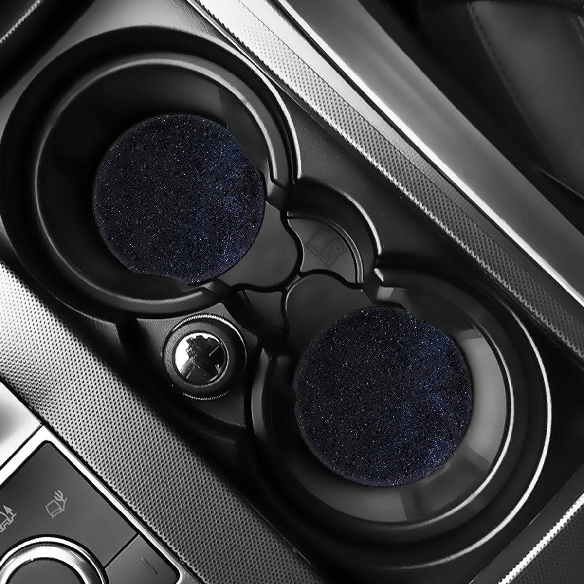 Dark Space Print Car Coasters