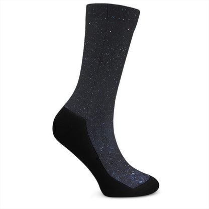 Dark Space Print Crew Socks