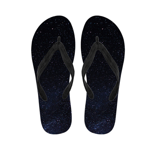 Dark Space Print Flip Flops