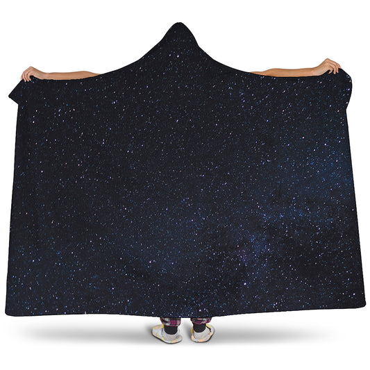 Dark Space Print Hooded Blanket