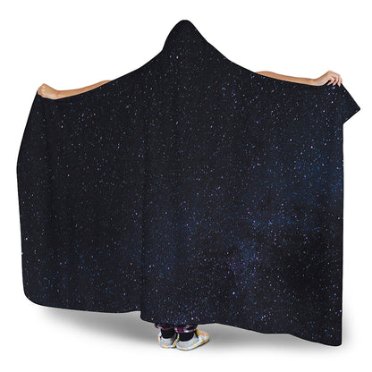 Dark Space Print Hooded Blanket