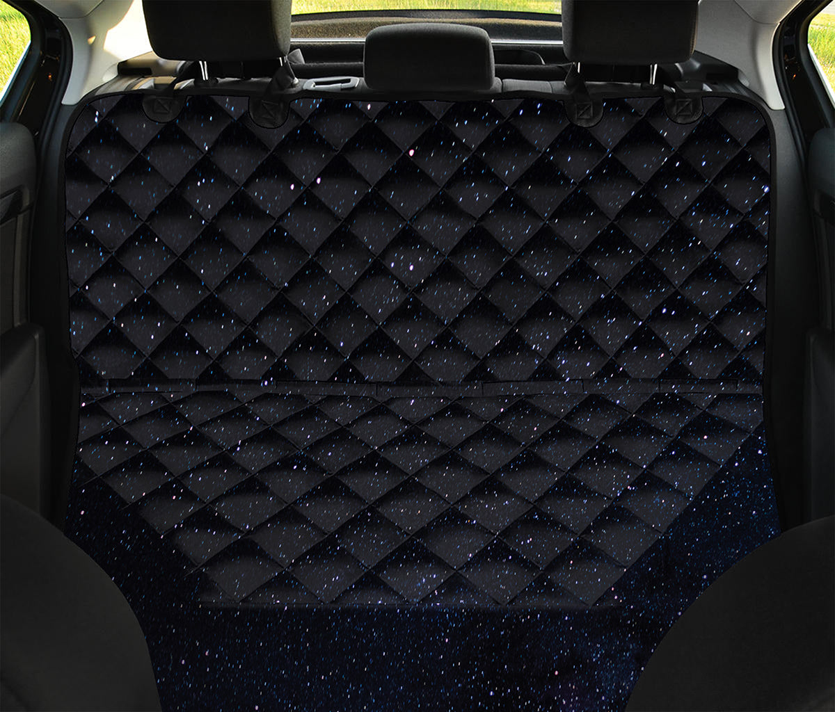 Dark Space Print Pet Car Back Seat Cover
