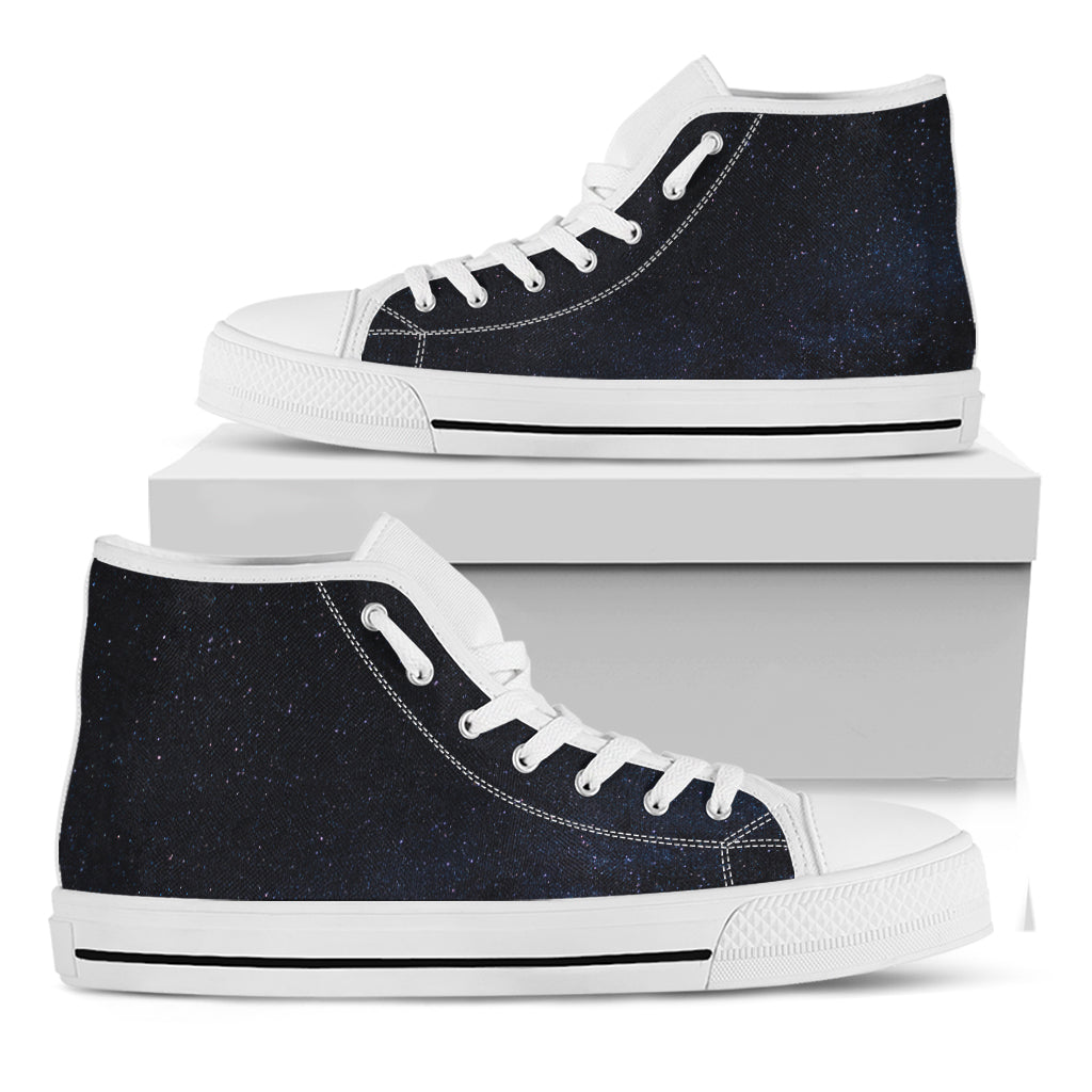 Dark Space Print White High Top Shoes
