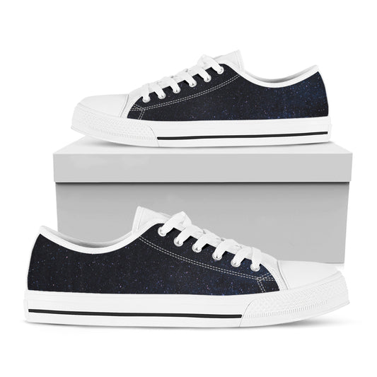 Dark Space Print White Low Top Shoes
