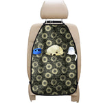 Dark Sunflower Pattern Print Car Seat Organizers