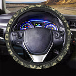 Dark Sunflower Pattern Print Car Steering Wheel Cover
