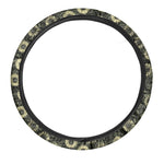 Dark Sunflower Pattern Print Car Steering Wheel Cover