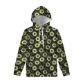 Dark Sunflower Pattern Print Pullover Hoodie