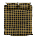 Dark Tan And Black Check Pattern Print Duvet Cover Bedding Set