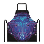 Dark Taurus Zodiac Sign Print Apron