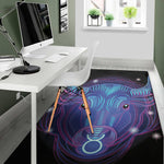 Dark Taurus Zodiac Sign Print Area Rug