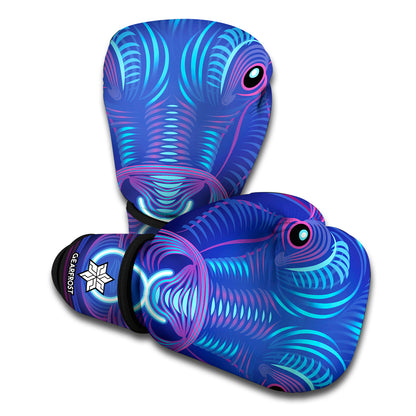Dark Taurus Zodiac Sign Print Boxing Gloves