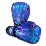 Dark Taurus Zodiac Sign Print Boxing Gloves