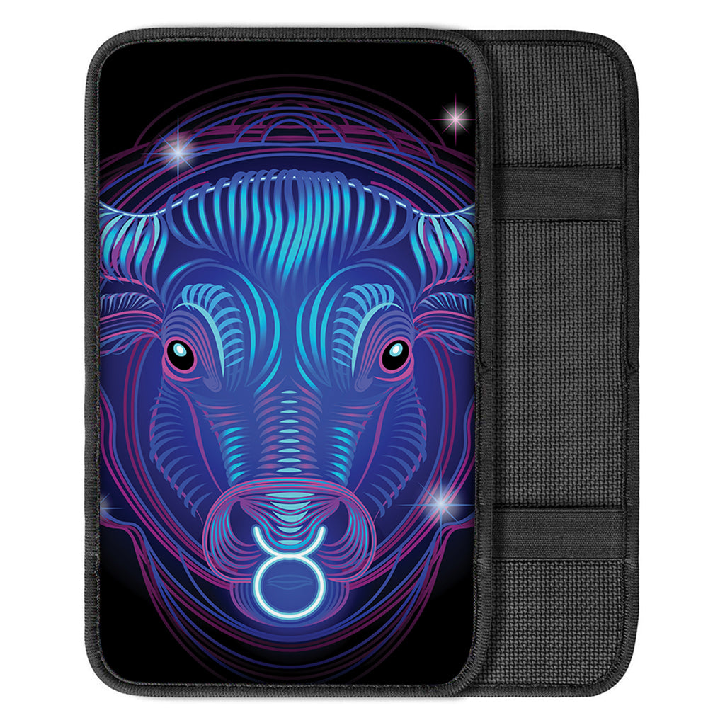 Dark Taurus Zodiac Sign Print Car Center Console Cover