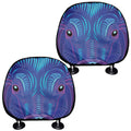 Dark Taurus Zodiac Sign Print Car Headrest Covers