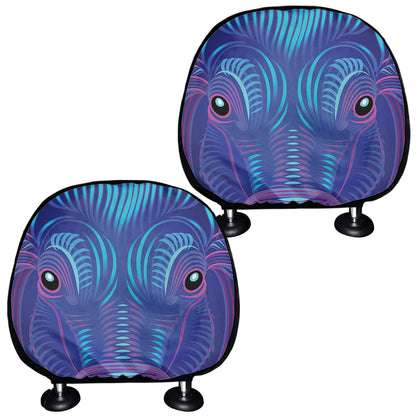 Dark Taurus Zodiac Sign Print Car Headrest Covers