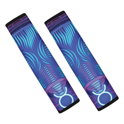 Dark Taurus Zodiac Sign Print Car Seat Belt Covers