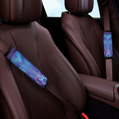 Dark Taurus Zodiac Sign Print Car Seat Belt Covers