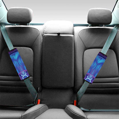 Dark Taurus Zodiac Sign Print Car Seat Belt Covers
