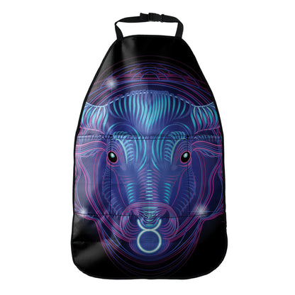 Dark Taurus Zodiac Sign Print Car Seat Organizers