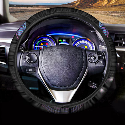 Dark Taurus Zodiac Sign Print Car Steering Wheel Cover