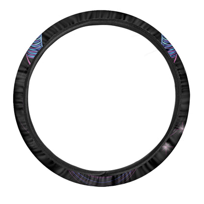 Dark Taurus Zodiac Sign Print Car Steering Wheel Cover