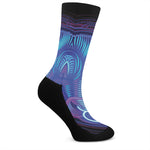 Dark Taurus Zodiac Sign Print Crew Socks