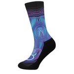 Dark Taurus Zodiac Sign Print Crew Socks