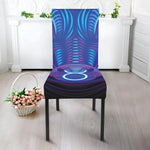Dark Taurus Zodiac Sign Print Dining Chair Slipcover