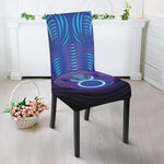Dark Taurus Zodiac Sign Print Dining Chair Slipcover
