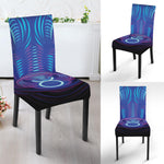 Dark Taurus Zodiac Sign Print Dining Chair Slipcover