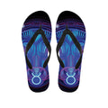 Dark Taurus Zodiac Sign Print Flip Flops