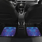 Dark Taurus Zodiac Sign Print Front and Back Car Floor Mats