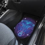 Dark Taurus Zodiac Sign Print Front and Back Car Floor Mats