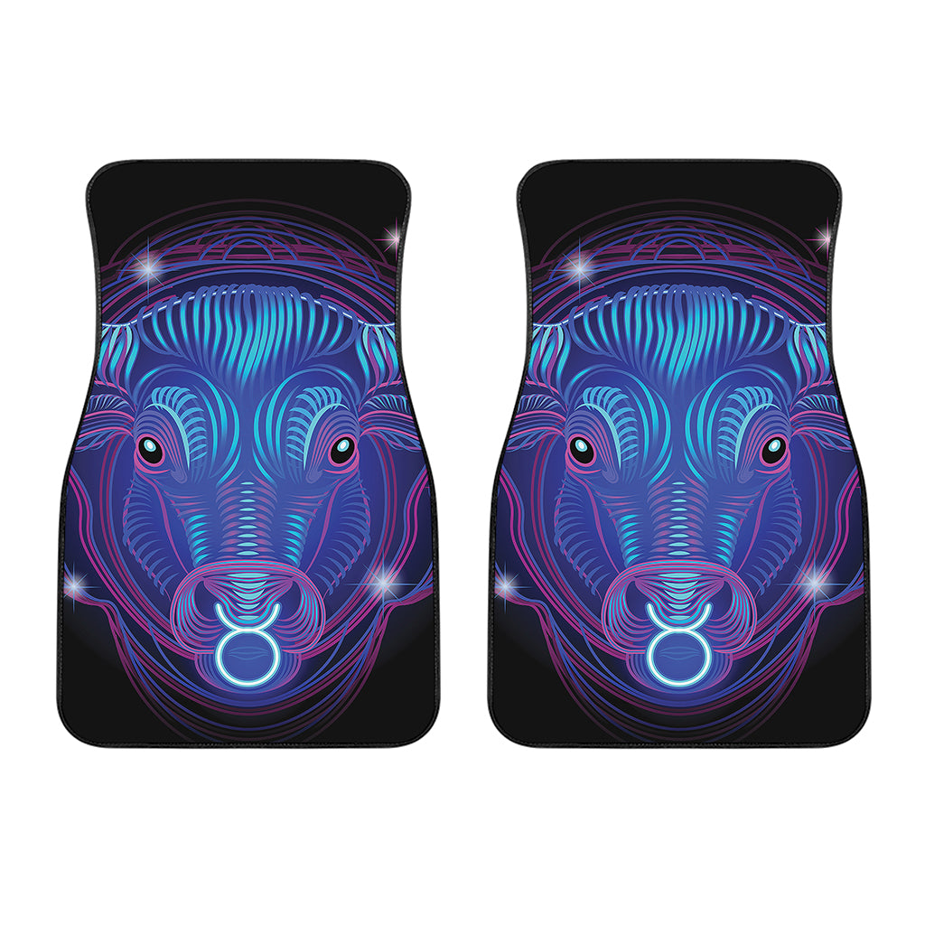 Dark Taurus Zodiac Sign Print Front Car Floor Mats