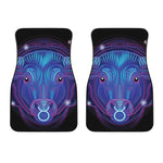Dark Taurus Zodiac Sign Print Front Car Floor Mats