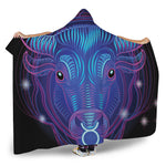 Dark Taurus Zodiac Sign Print Hooded Blanket