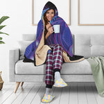 Dark Taurus Zodiac Sign Print Hooded Blanket