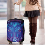 Dark Taurus Zodiac Sign Print Luggage Cover