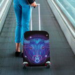 Dark Taurus Zodiac Sign Print Luggage Cover