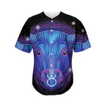 Dark Taurus Zodiac Sign Print Men's Baseball Jersey
