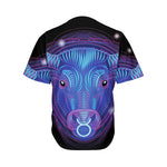 Dark Taurus Zodiac Sign Print Men's Baseball Jersey