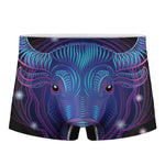 Dark Taurus Zodiac Sign Print Men's Boxer Briefs