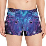 Dark Taurus Zodiac Sign Print Men's Boxer Briefs